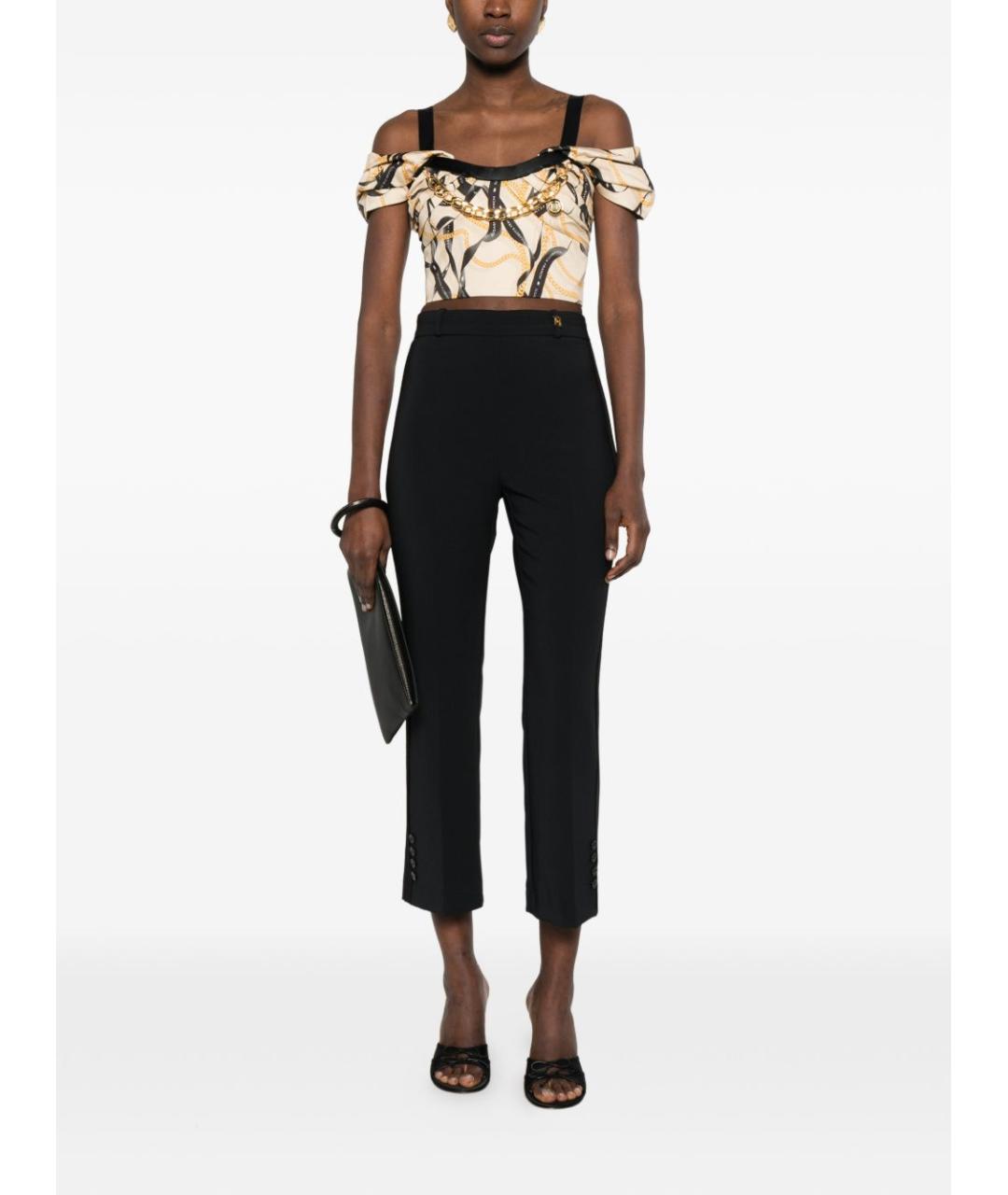 ELISABETTA FRANCHI Бежевая хлопковая майка, фото 2