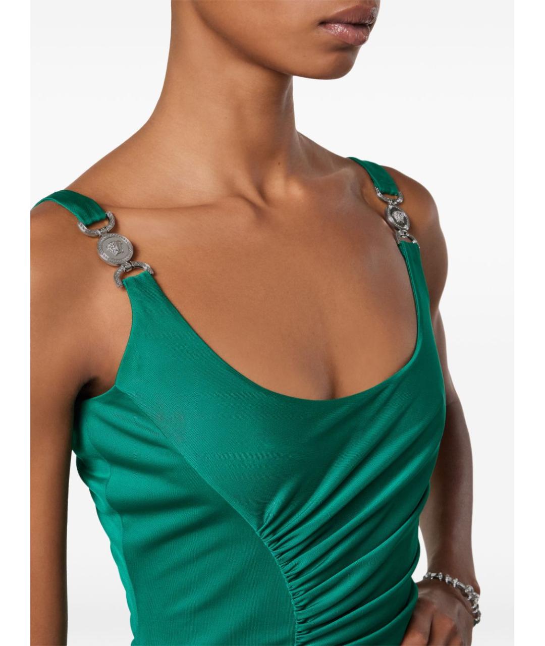 VERSACE Зеленые вечернее платье, фото 3