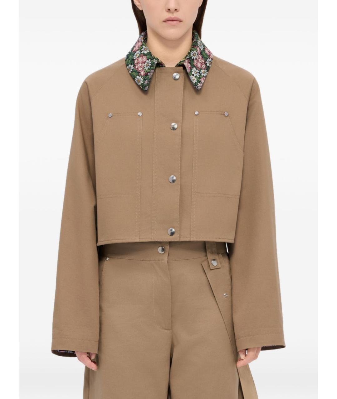 MSGM Бежевая хлопковая куртка, фото 2