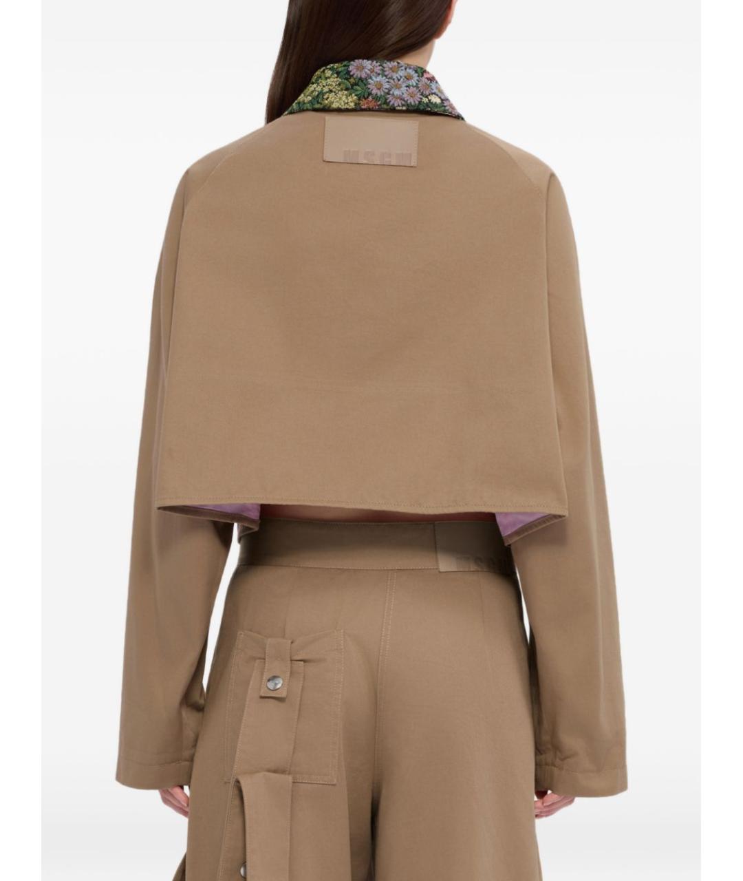 MSGM Бежевая хлопковая куртка, фото 5