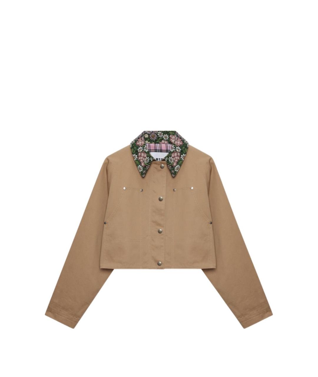 MSGM Бежевая хлопковая куртка, фото 1