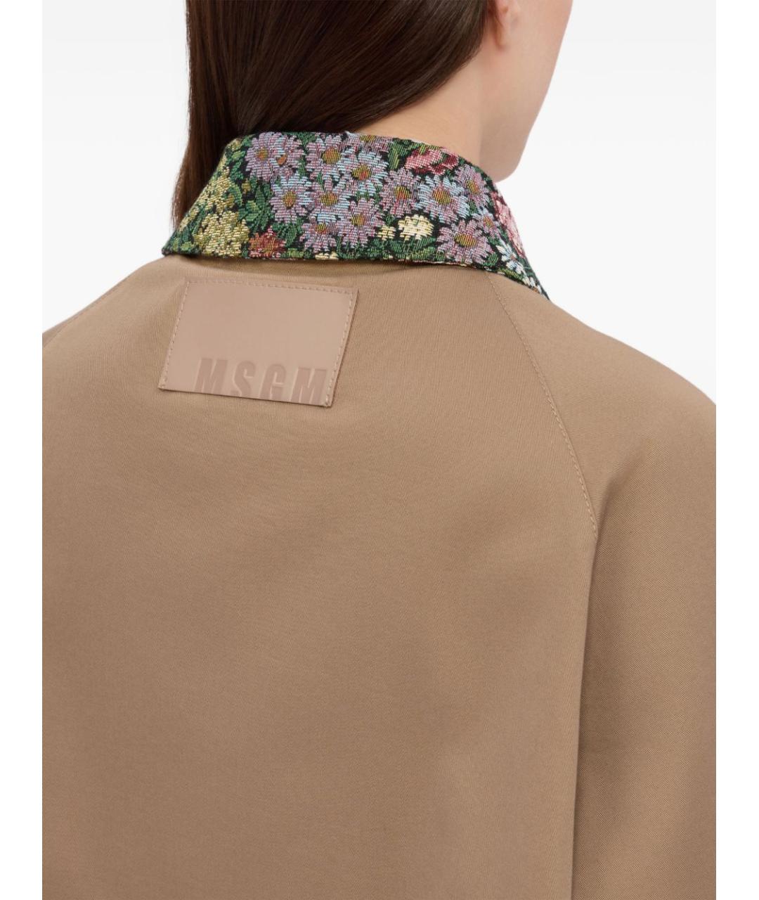 MSGM Бежевая хлопковая куртка, фото 4