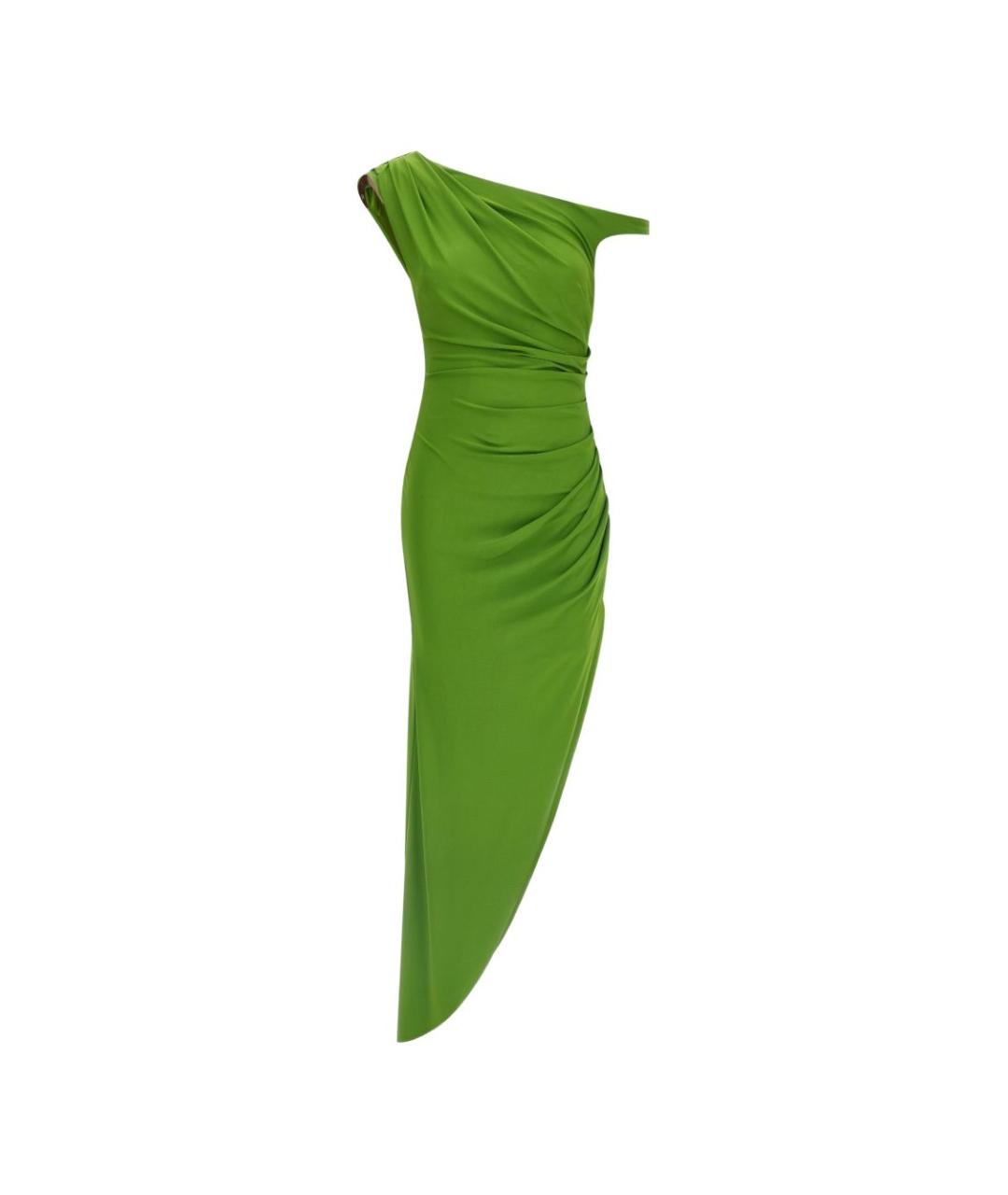 ELISABETTA FRANCHI Зеленые вискозное вечернее платье, фото 1