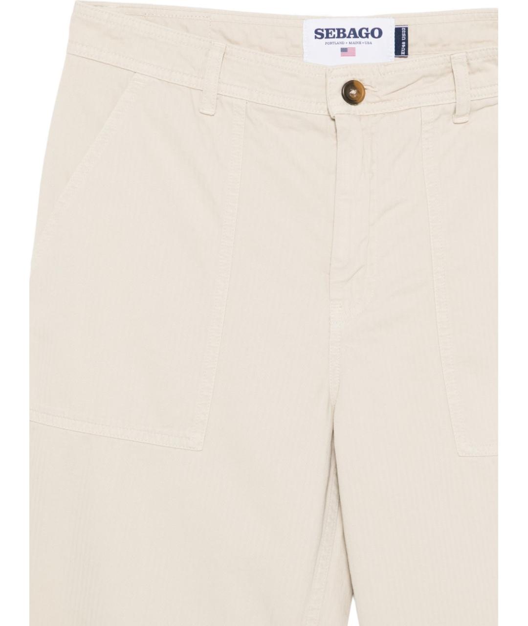 SEBAGO Бежевые хлопковые повседневные брюки, фото 2