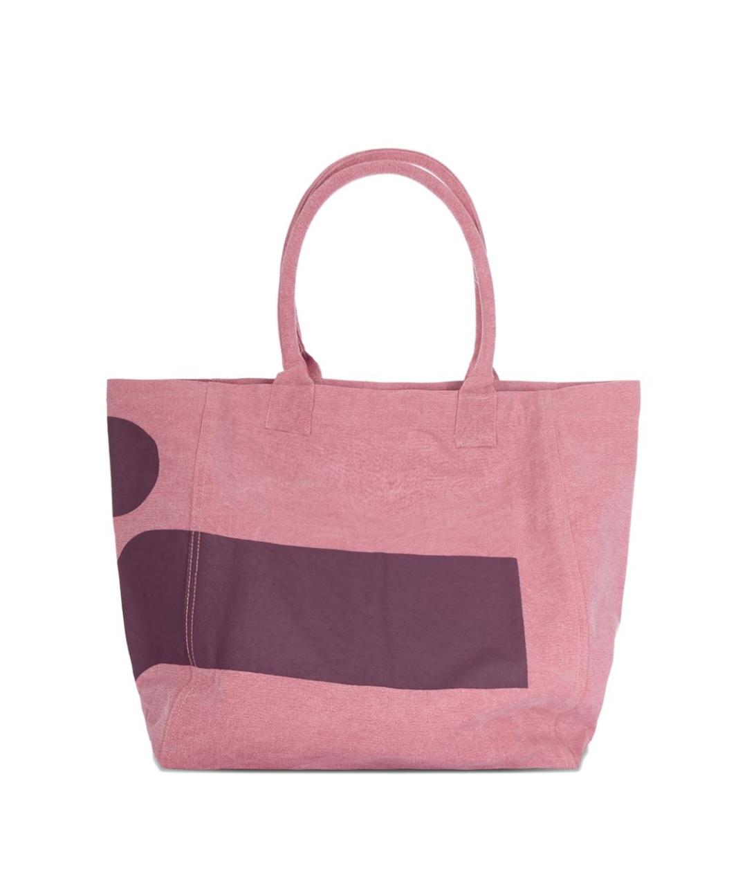 ISABEL MARANT Розовая хлопковая сумка тоут, фото 3