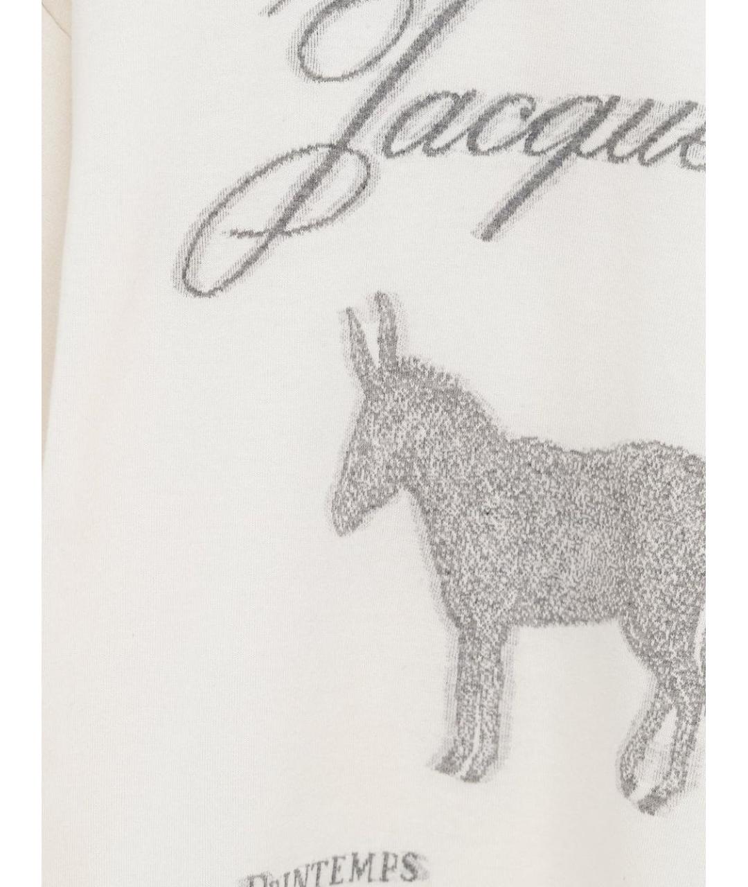 JACQUEMUS Белая хлопковая футболка, фото 3