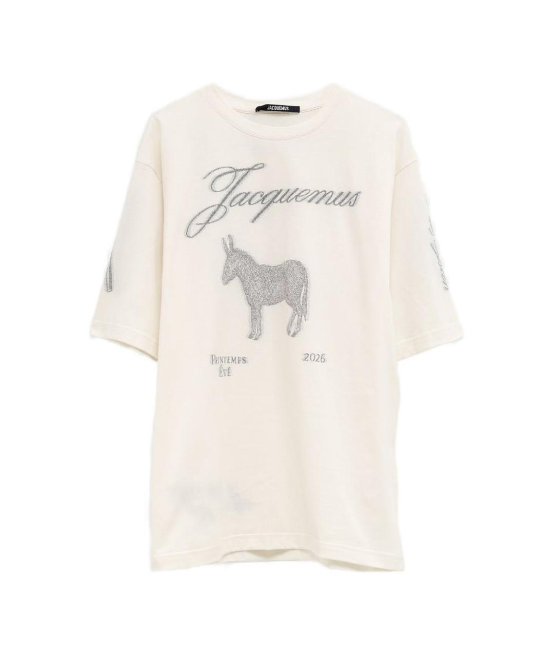 JACQUEMUS Белая хлопковая футболка, фото 1