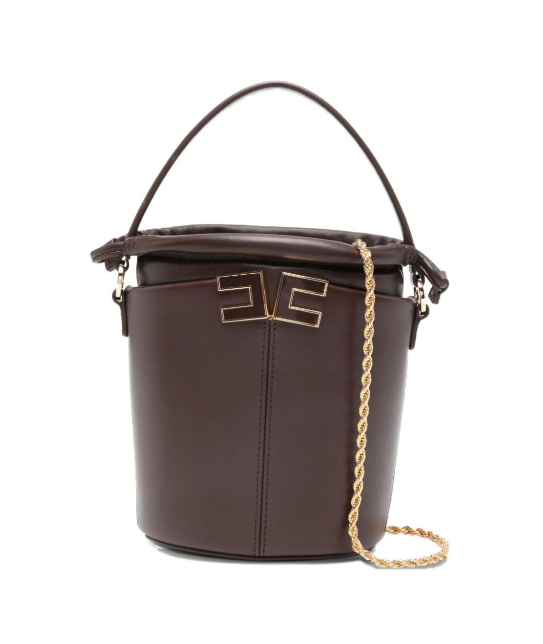 ELISABETTA FRANCHI Коричневая сумка тоут, фото 1