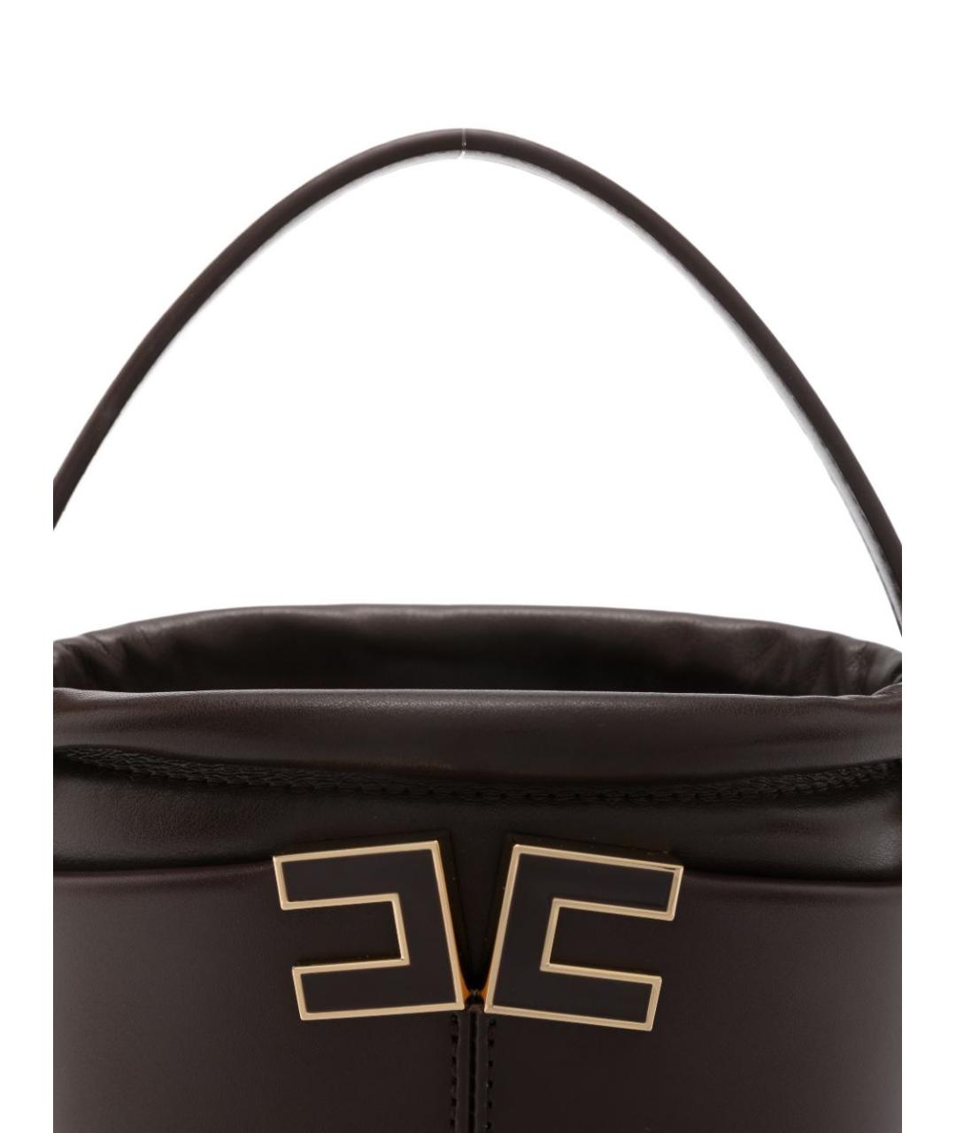 ELISABETTA FRANCHI Коричневая сумка тоут, фото 4