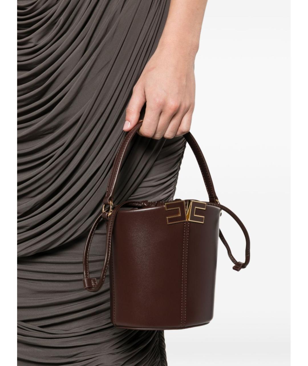 ELISABETTA FRANCHI Коричневая сумка тоут, фото 3