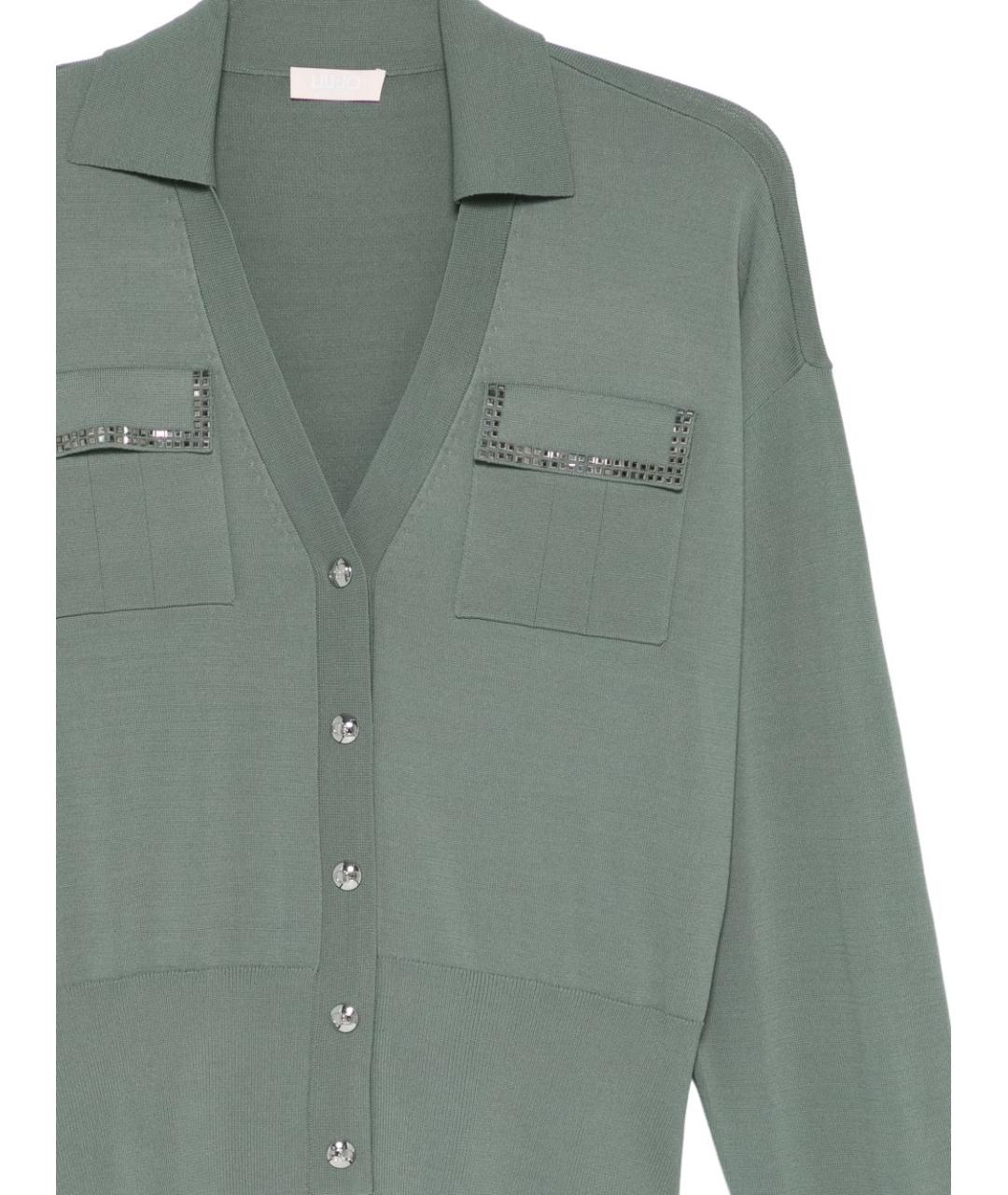 LIU JO Зеленый вискозный кардиган, фото 2