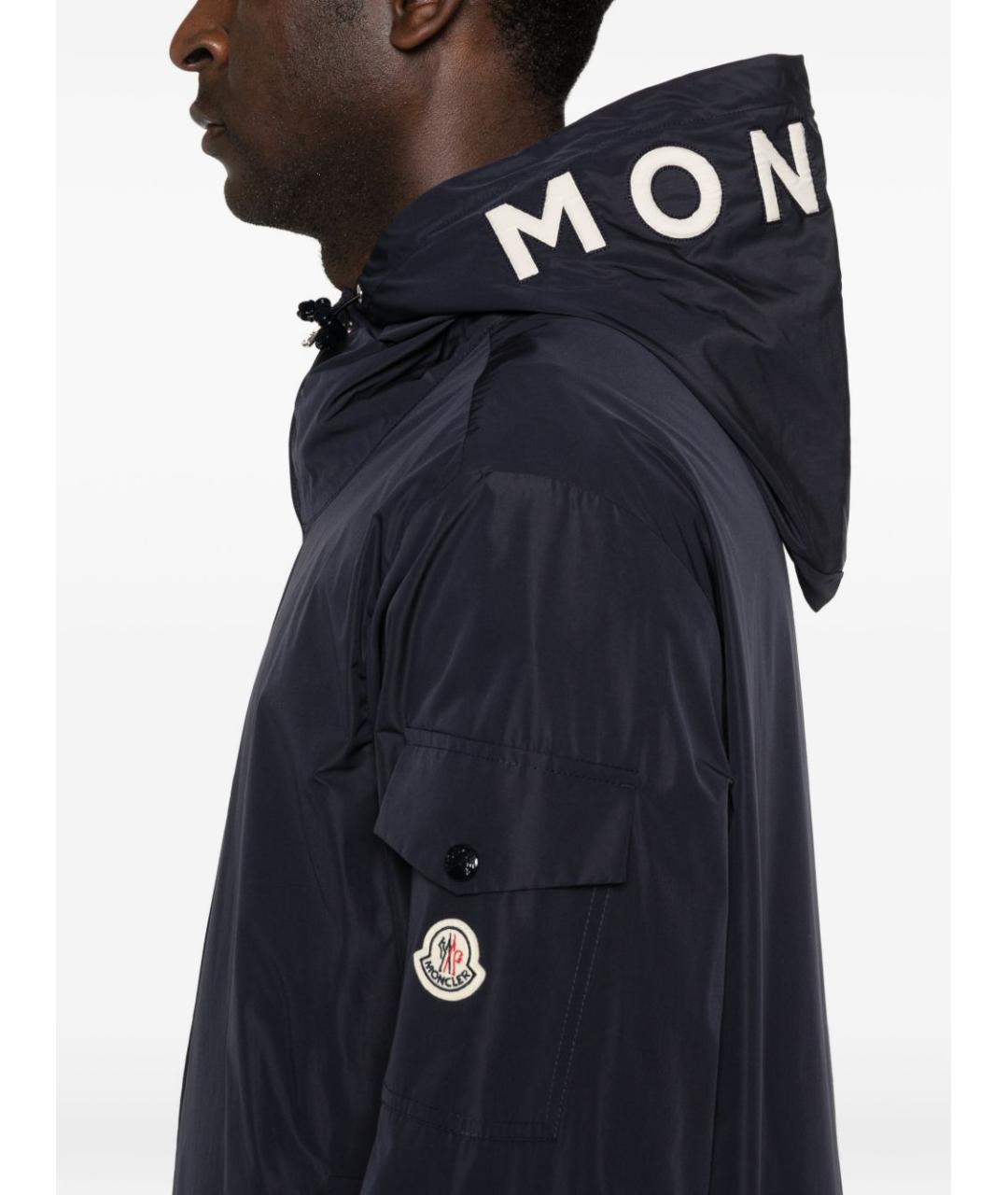 MONCLER Синяя полиамидовая куртка, фото 4