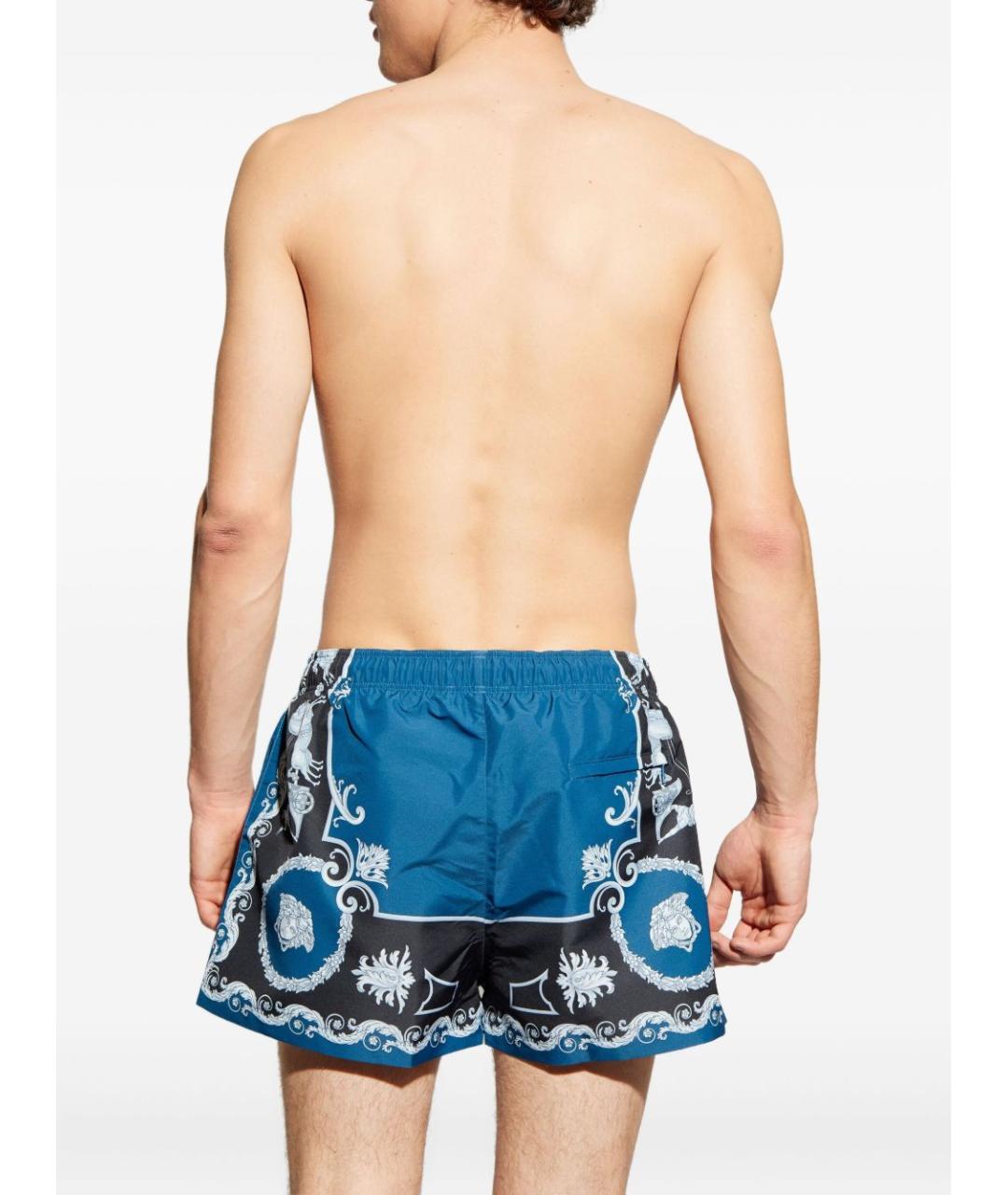 VERSACE Черные полиэстеровые плавки, фото 2