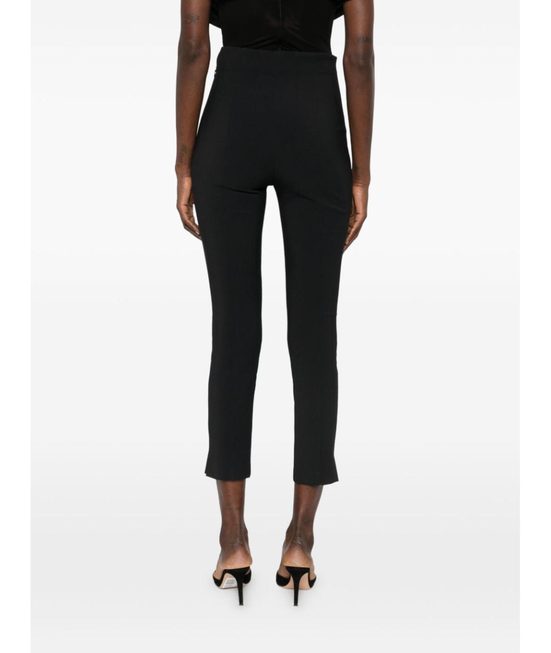 ELISABETTA FRANCHI Черные полиамидовые прямые брюки, фото 5