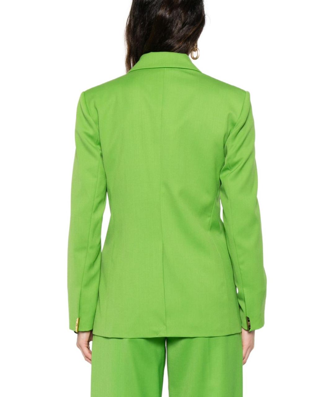 ELISABETTA FRANCHI Зеленый полиэстеровый жакет/пиджак, фото 5