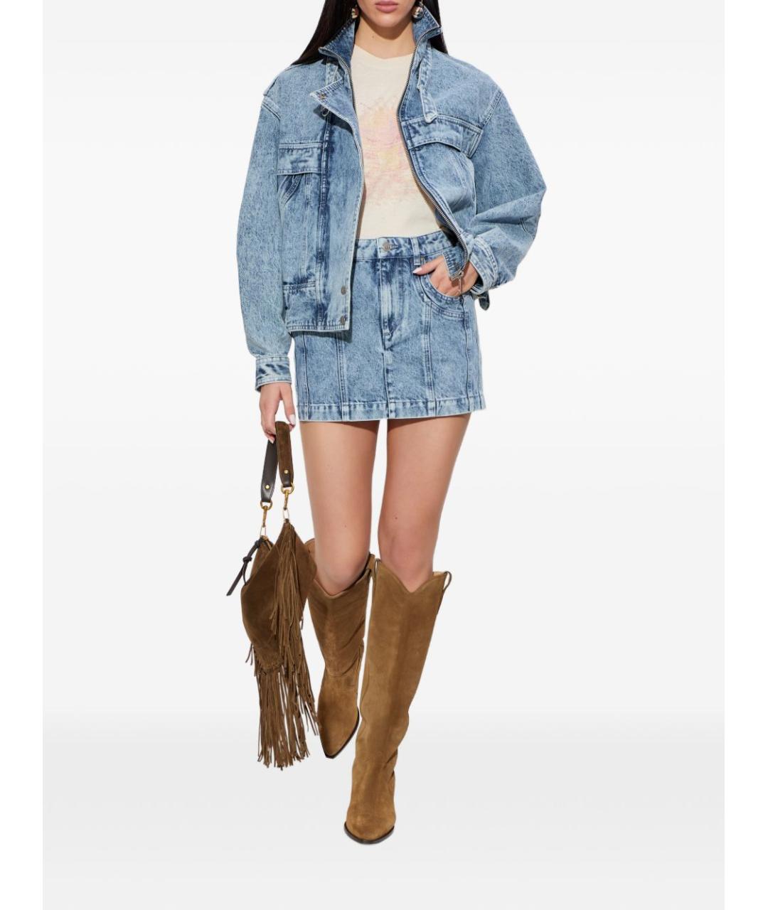 ISABEL MARANT ETOILE Бежевая хлопковая футболка, фото 5