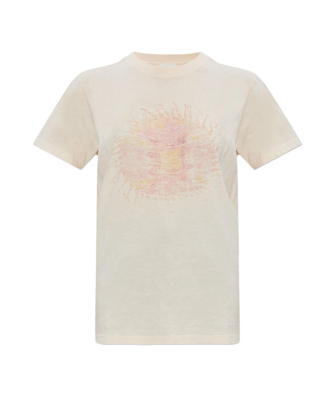 ISABEL MARANT ETOILE Бежевая хлопковая футболка, фото 1