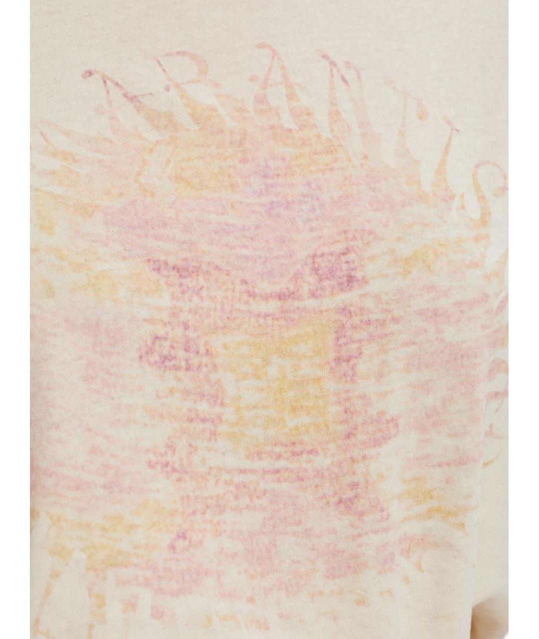 ISABEL MARANT ETOILE Бежевая хлопковая футболка, фото 3