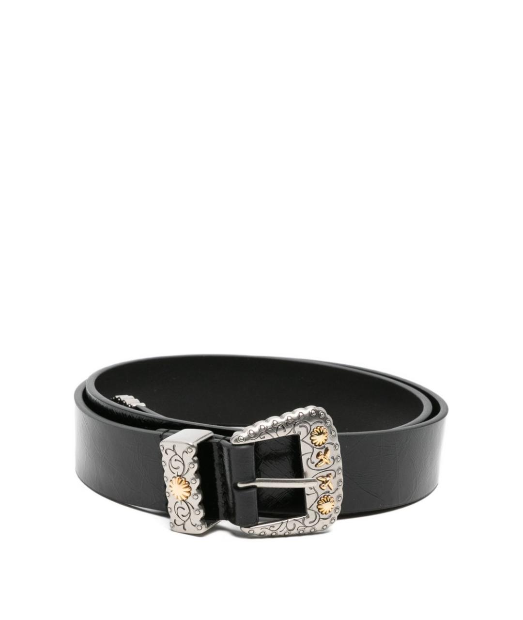 PINKO Черный кожаный ремень, фото 1