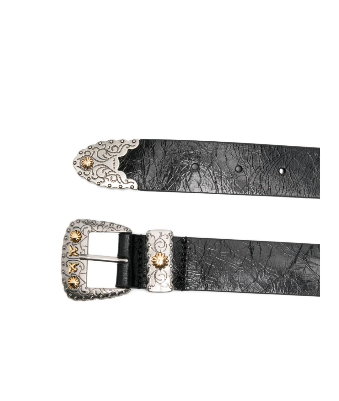 PINKO Черный кожаный ремень, фото 3