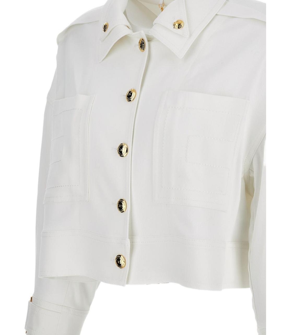 ELISABETTA FRANCHI Бежевая вискозная куртка, фото 3