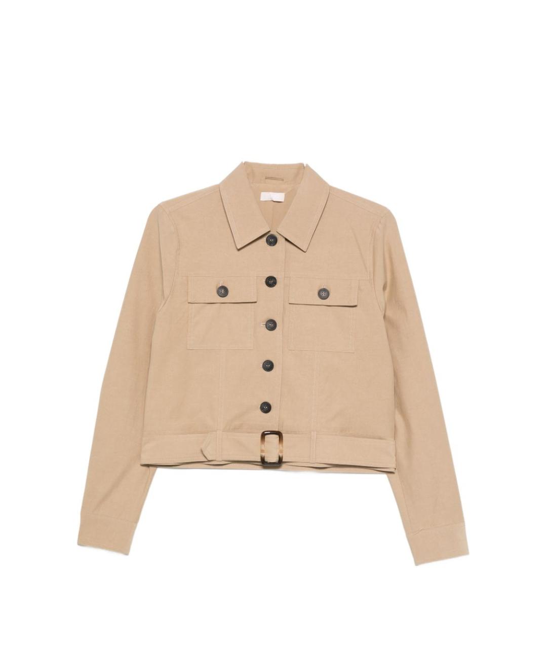 LIU JO Бежевая хлопковая куртка, фото 1