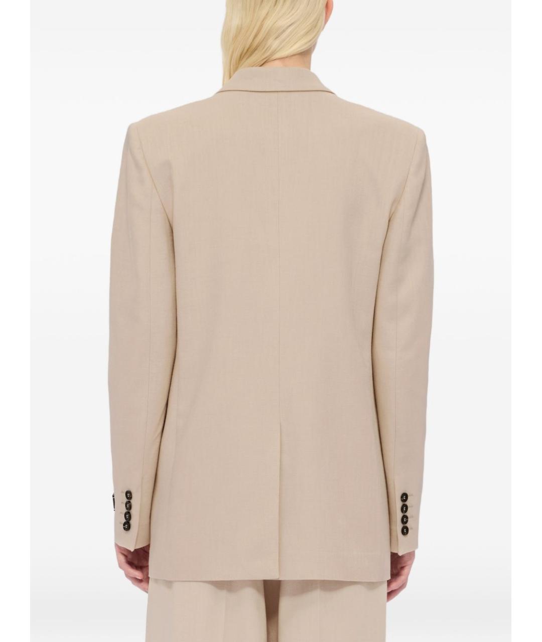 MSGM Бежевый вискозный жакет/пиджак, фото 4