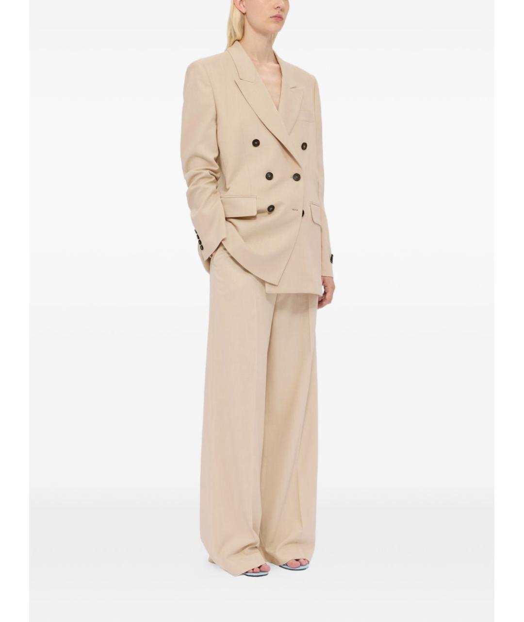 MSGM Бежевый вискозный жакет/пиджак, фото 5