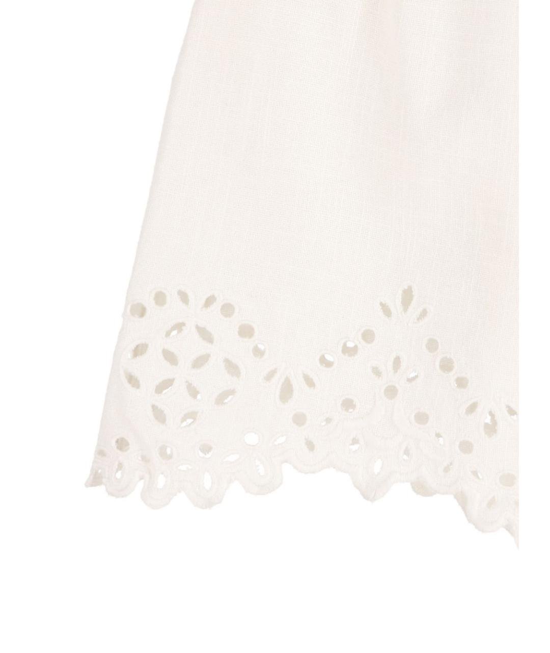 ISABEL MARANT ETOILE Белая хлопковая юбка мини, фото 4