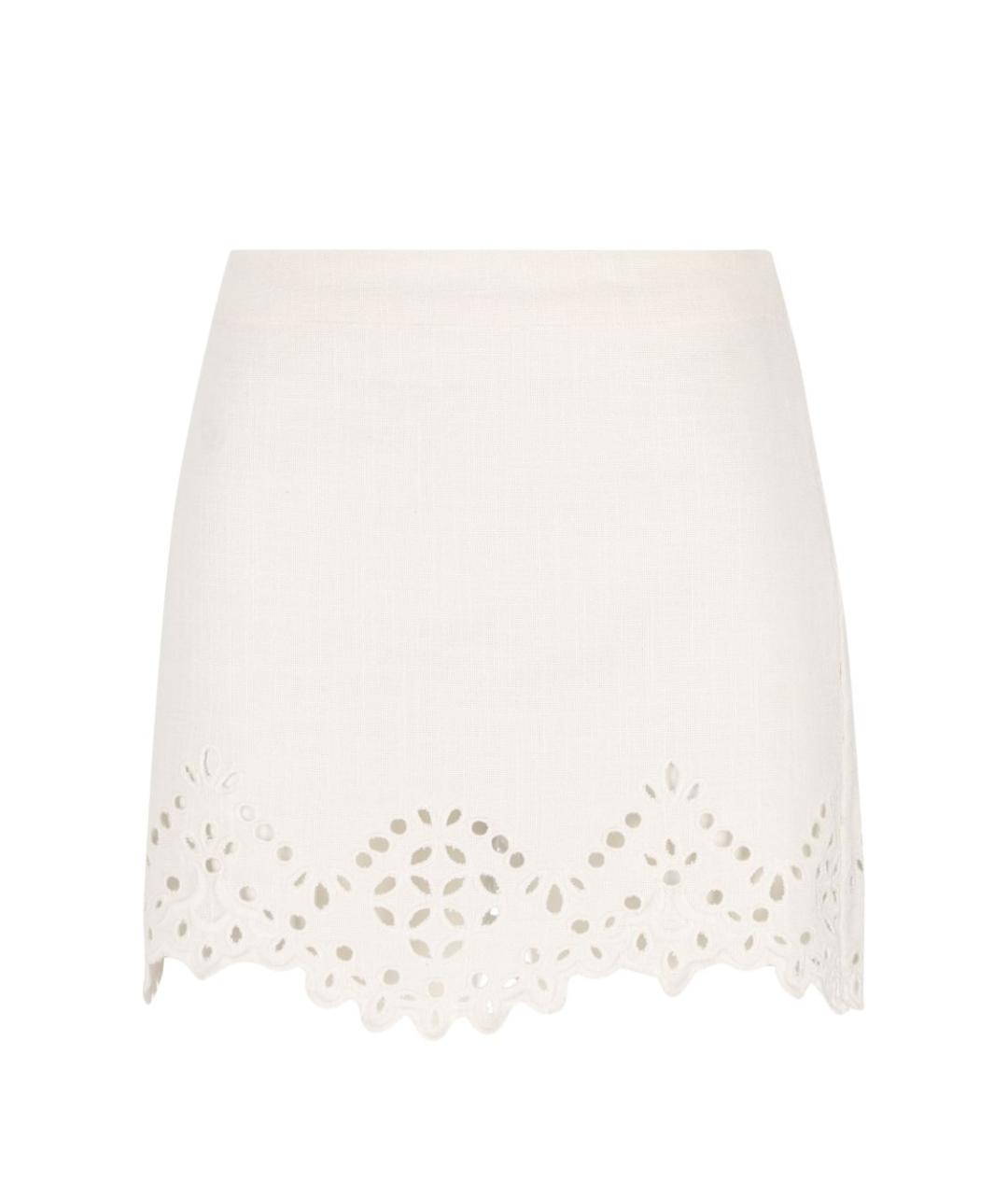 ISABEL MARANT ETOILE Белая хлопковая юбка мини, фото 1