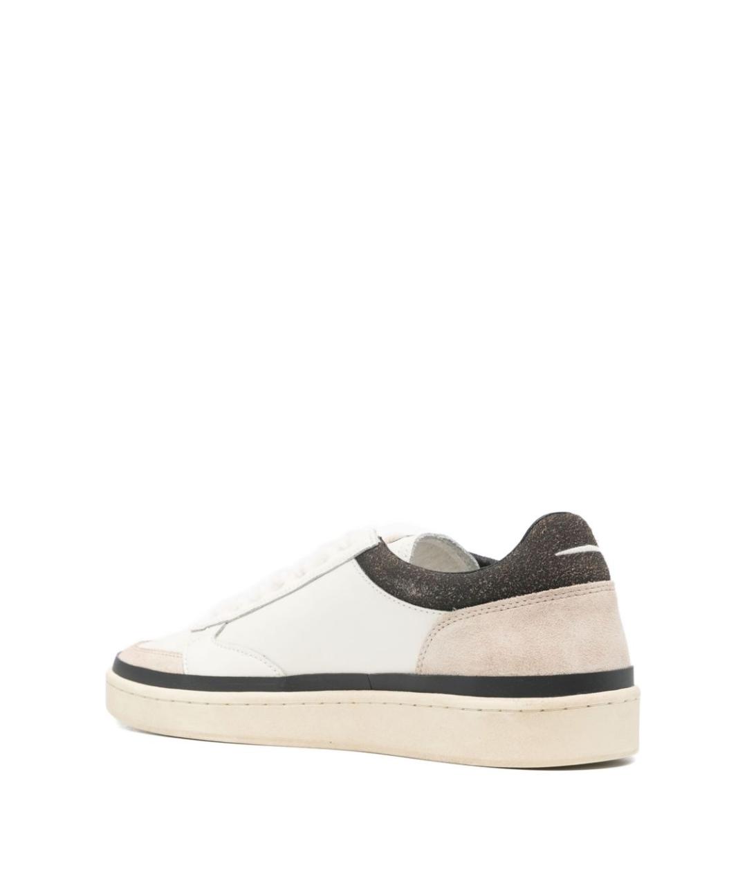 GHOUD Бежевые кожаные низкие кроссовки / кеды, фото 2