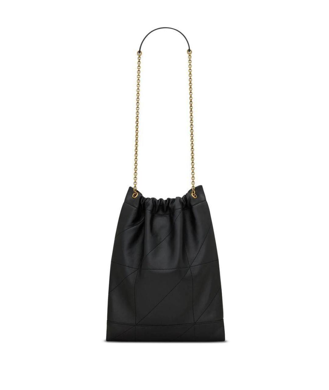 SAINT LAURENT Черная кожаная сумка через плечо, фото 2