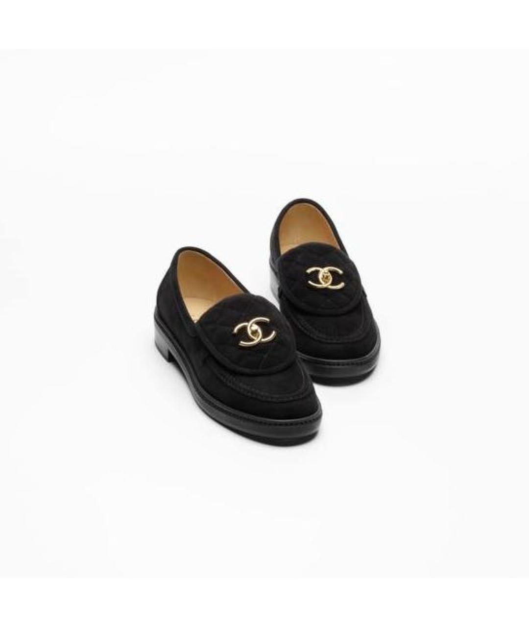 CHANEL Черные кожаные лоферы, фото 2