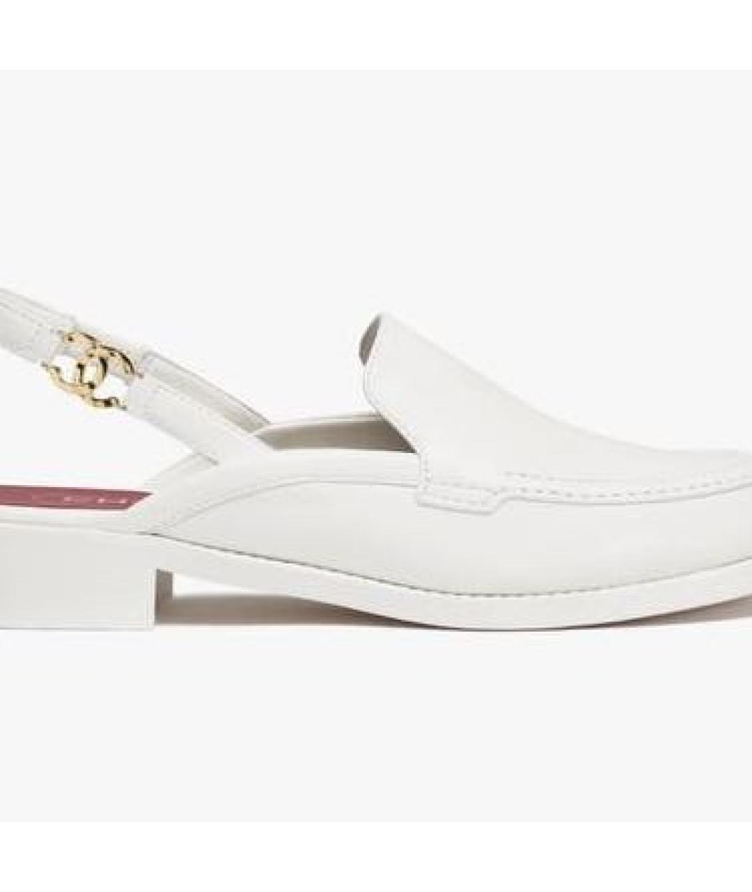 CHANEL Белые кожаные лоферы, фото 2