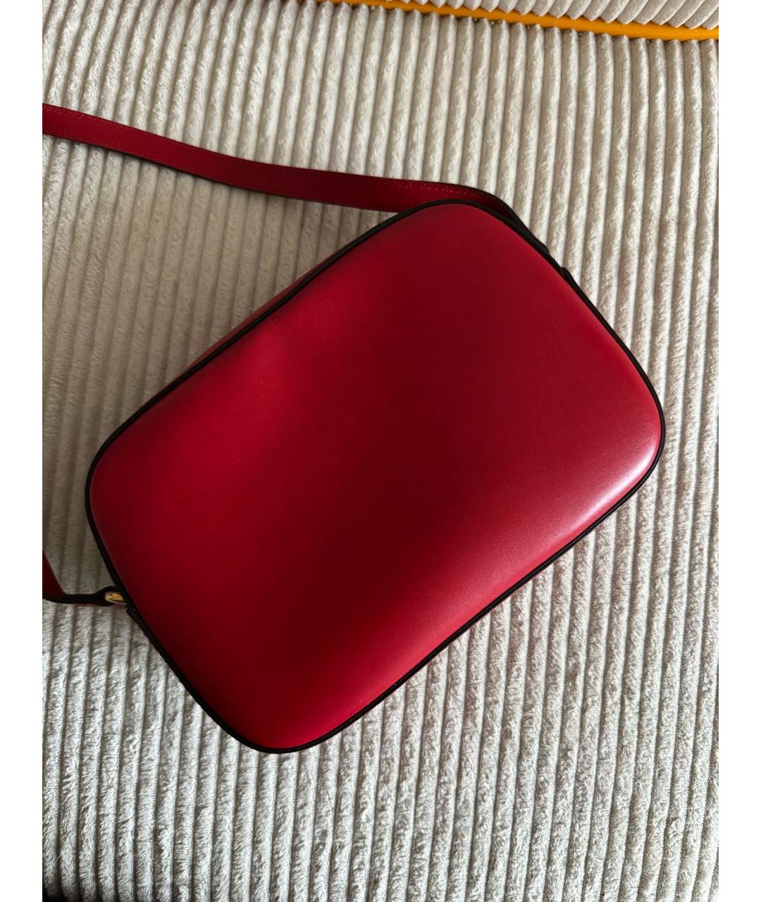 GUCCI Красная кожаная сумка через плечо, фото 3