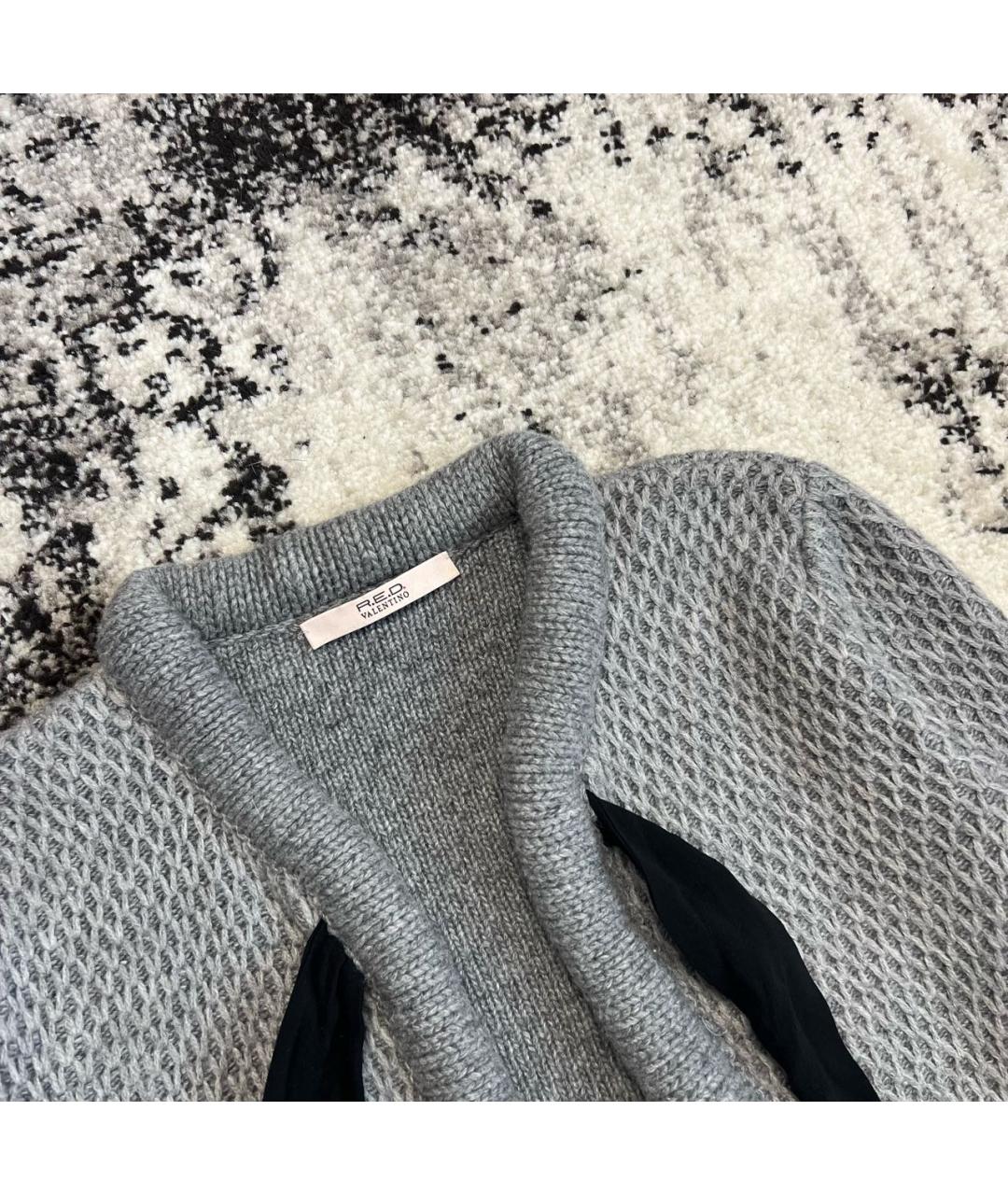 RED VALENTINO Серый кардиган, фото 4
