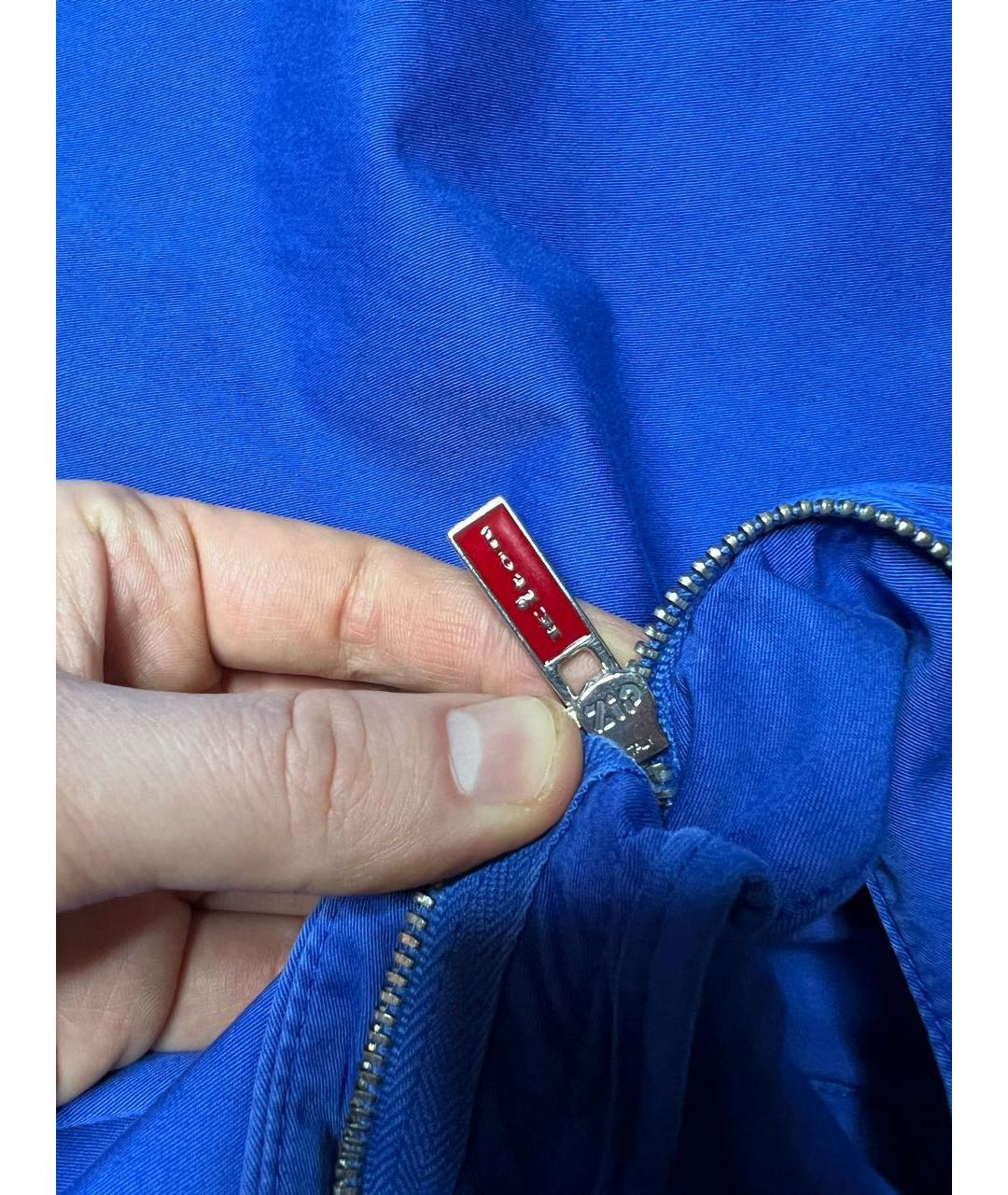 KITON Синие хлопко-эластановые шорты, фото 7