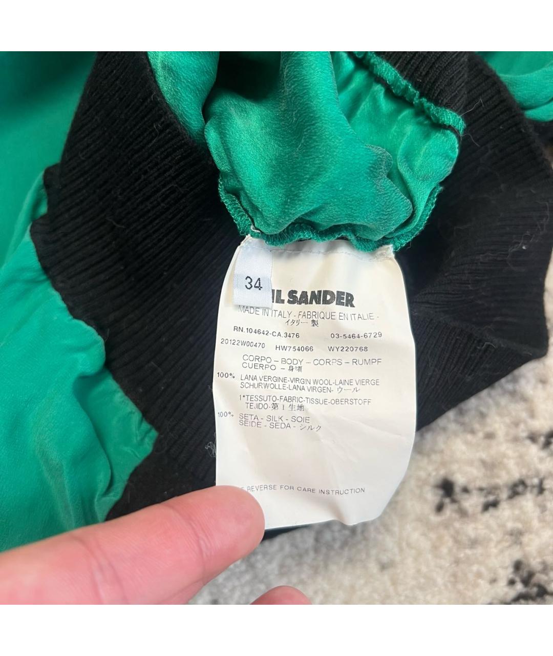 JIL SANDER Зеленый шерстяной джемпер / свитер, фото 3