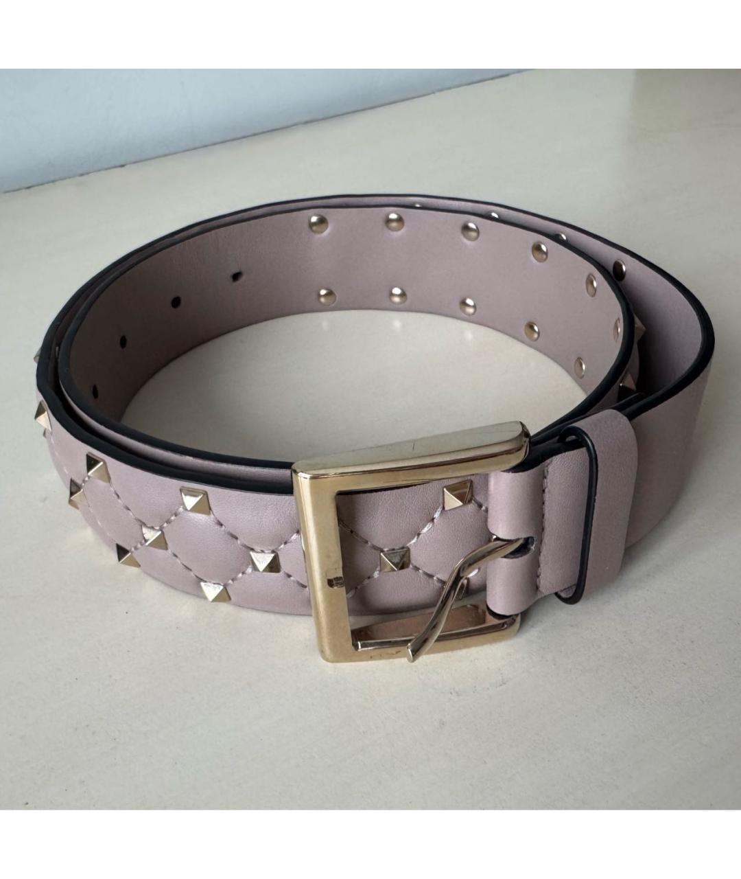 VALENTINO Бежевый кожаный ремень, фото 2