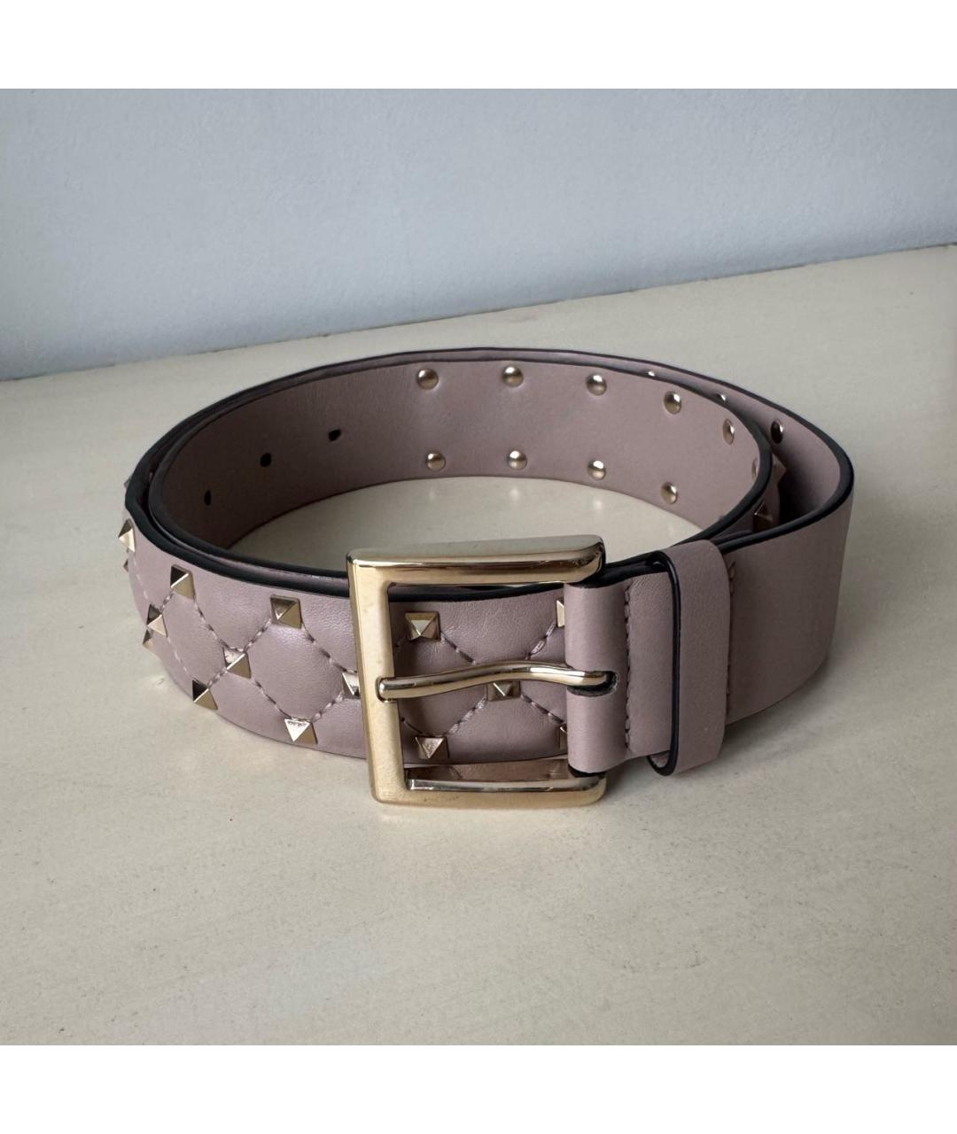 VALENTINO Бежевый кожаный ремень, фото 6