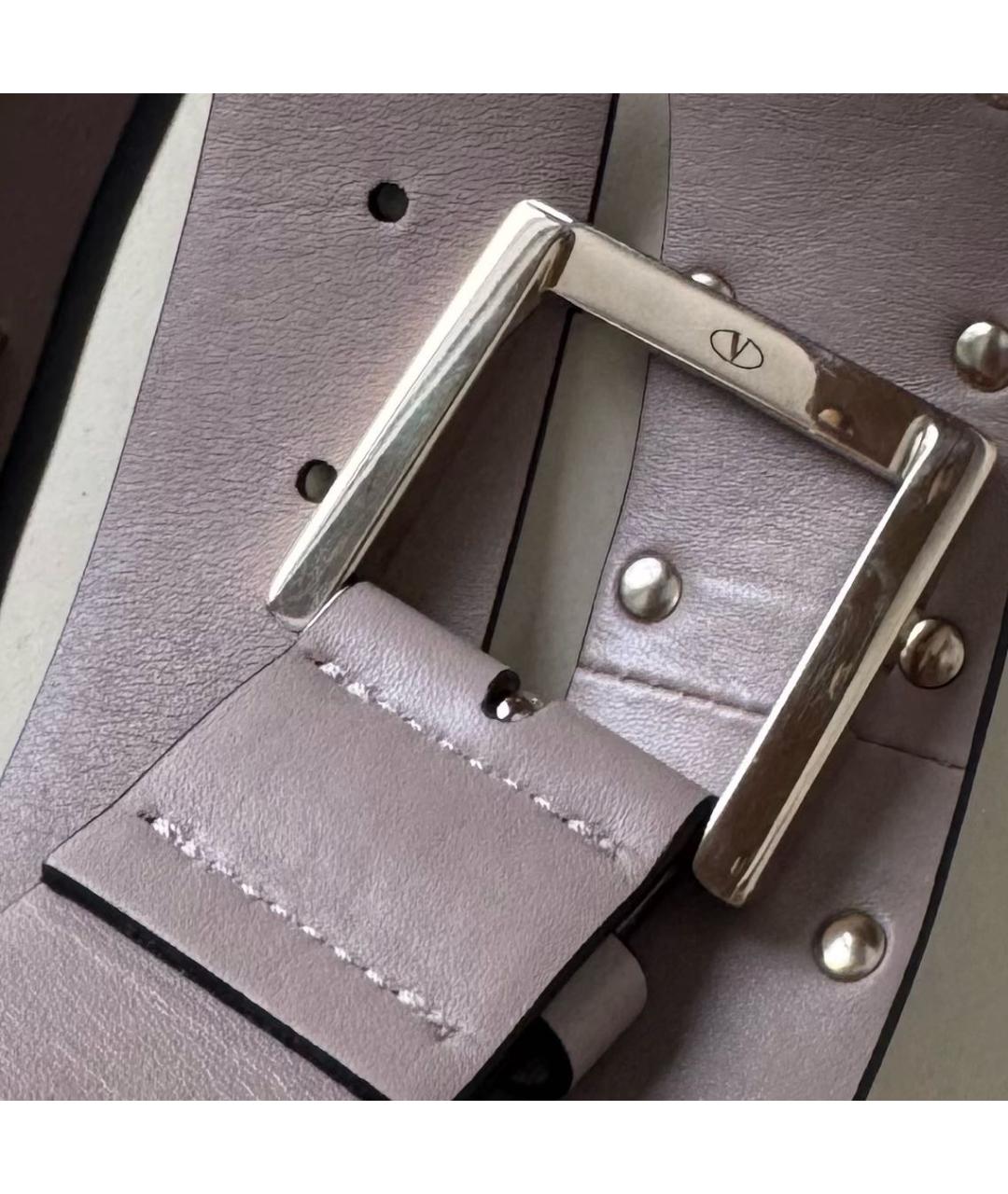 VALENTINO Бежевый кожаный ремень, фото 5