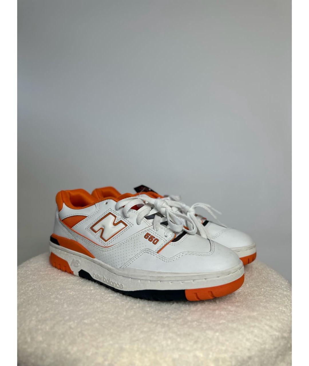 NEW BALANCE Белые кожаные низкие кроссовки / кеды, фото 8