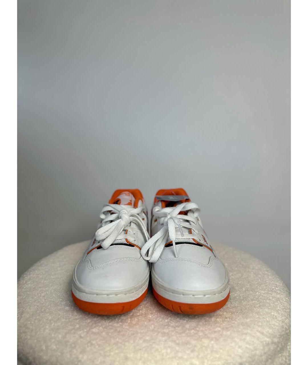 NEW BALANCE Белые кожаные низкие кроссовки / кеды, фото 5