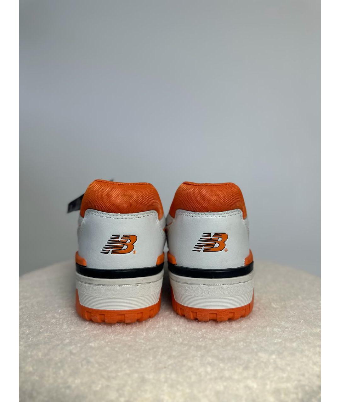 NEW BALANCE Белые кожаные низкие кроссовки / кеды, фото 3