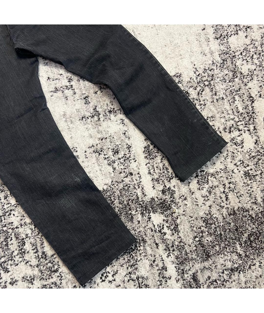 VERSACE COLLECTION Серые хлопко-полиэстеровые прямые джинсы, фото 3