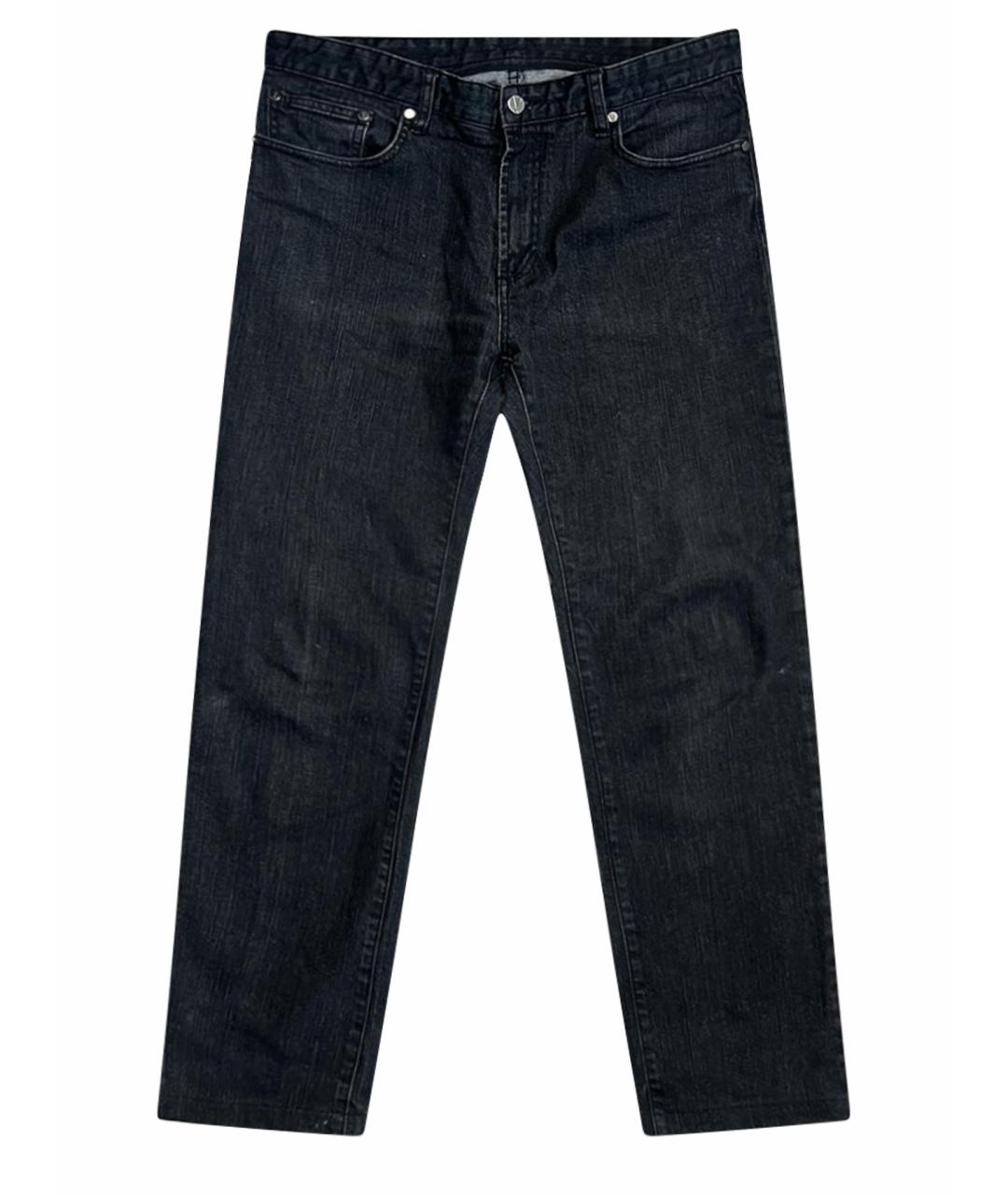 VERSACE COLLECTION Серые хлопко-полиэстеровые прямые джинсы, фото 1