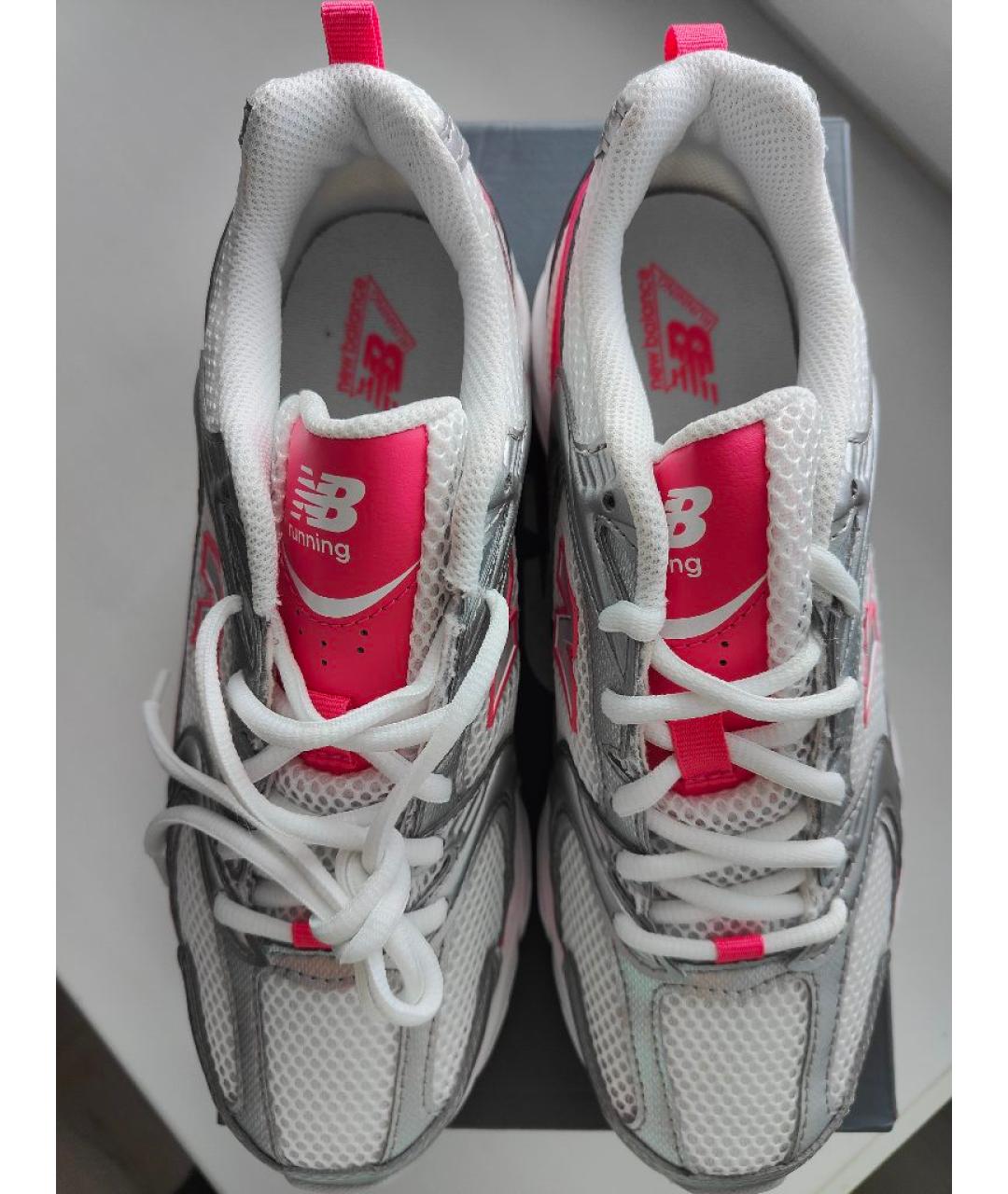 NEW BALANCE Белые текстильные кроссовки, фото 2