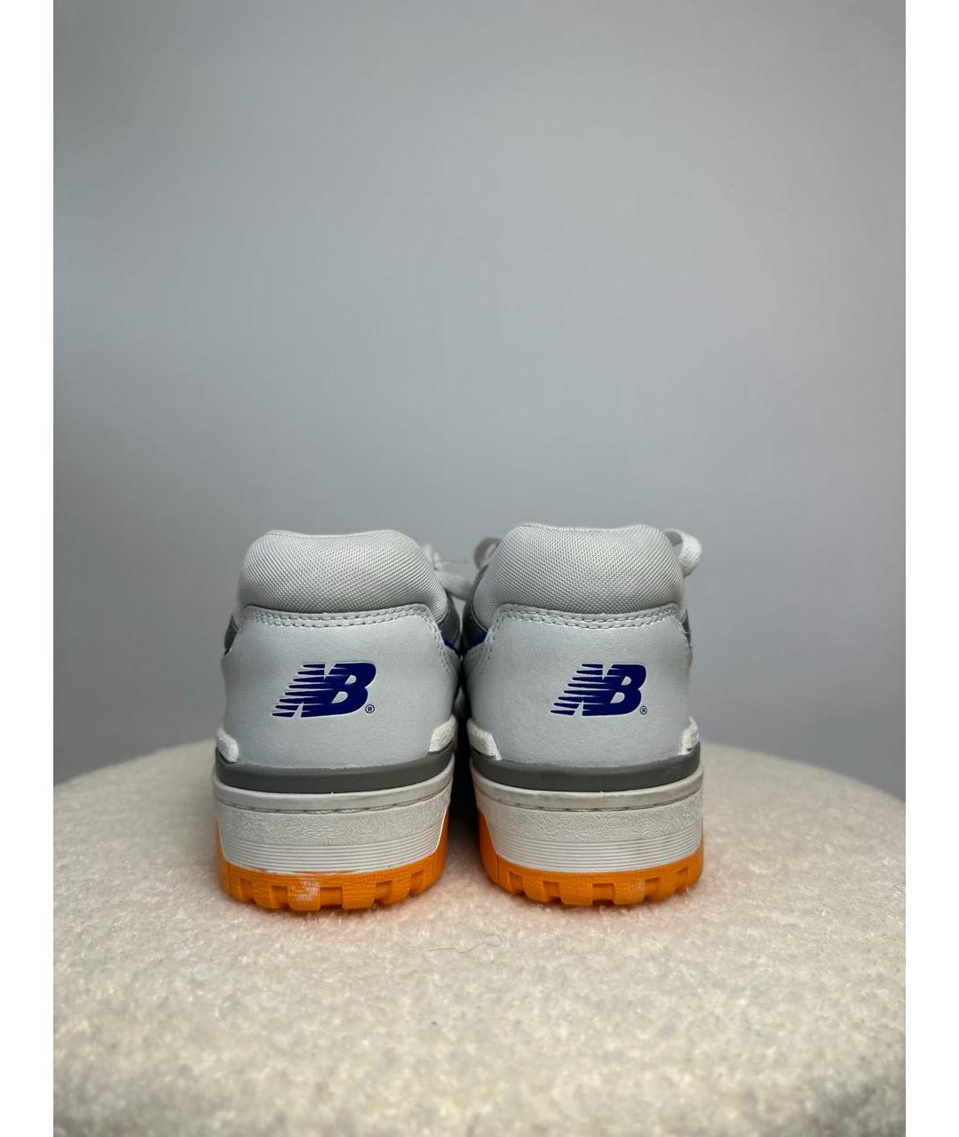 NEW BALANCE Белые кожаные низкие кроссовки / кеды, фото 3