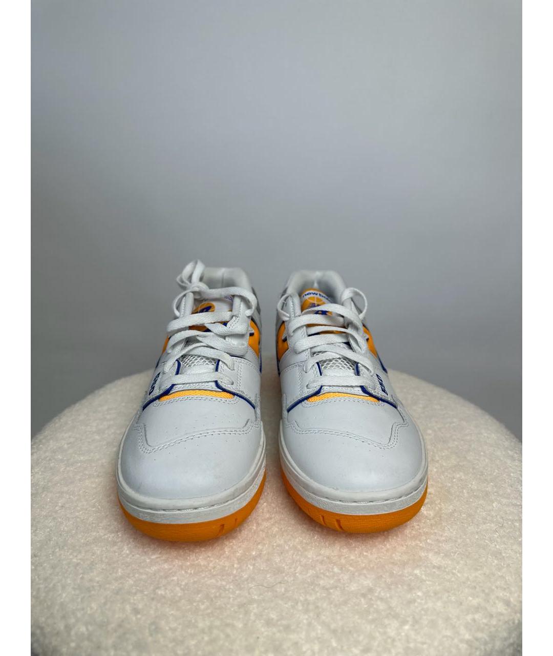 NEW BALANCE Белые кожаные низкие кроссовки / кеды, фото 5