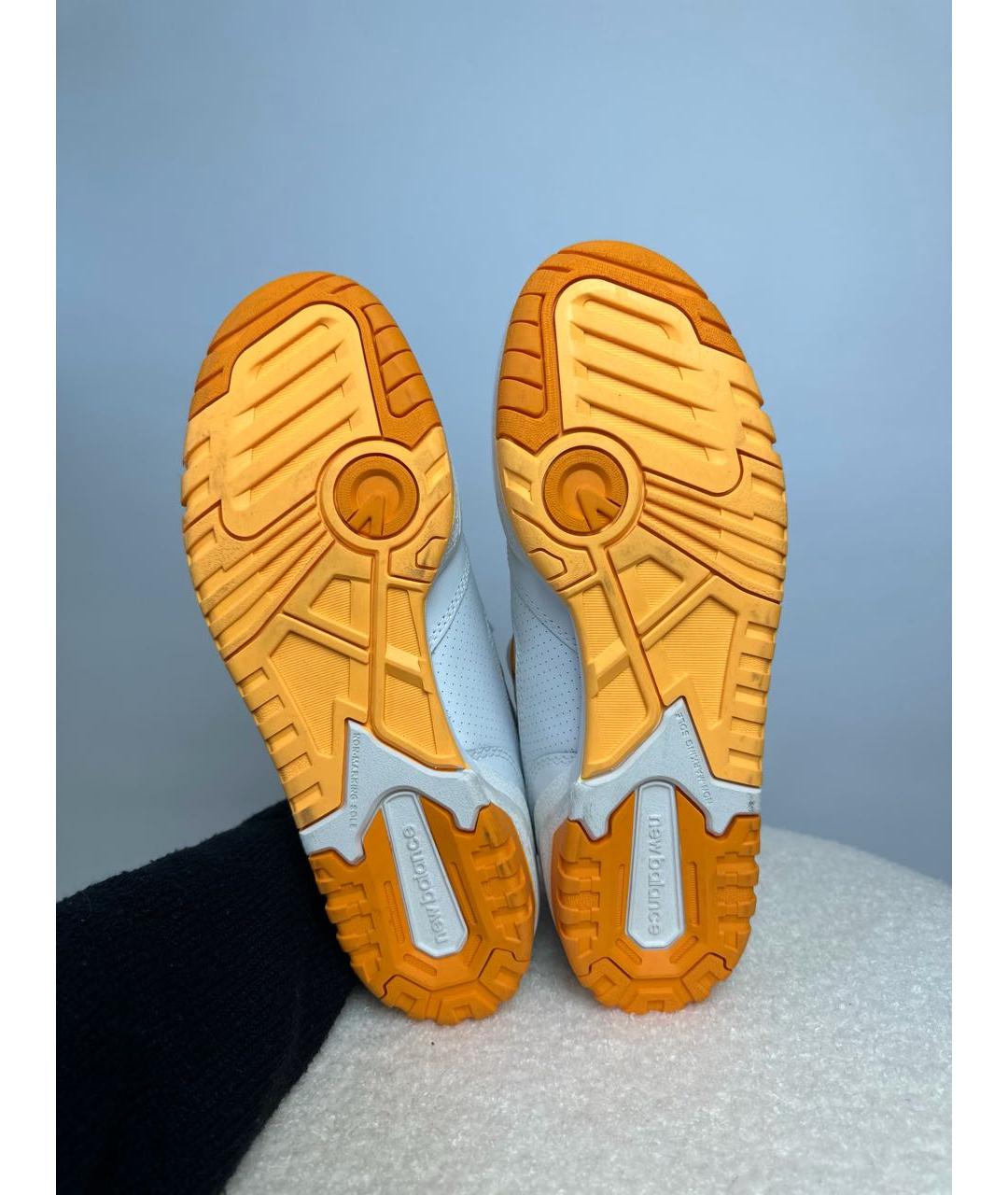 NEW BALANCE Белые кожаные низкие кроссовки / кеды, фото 7